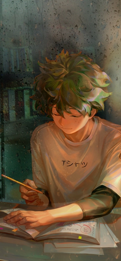 Anime My Hero Academia, Izuku Midoriya, 1170x2532