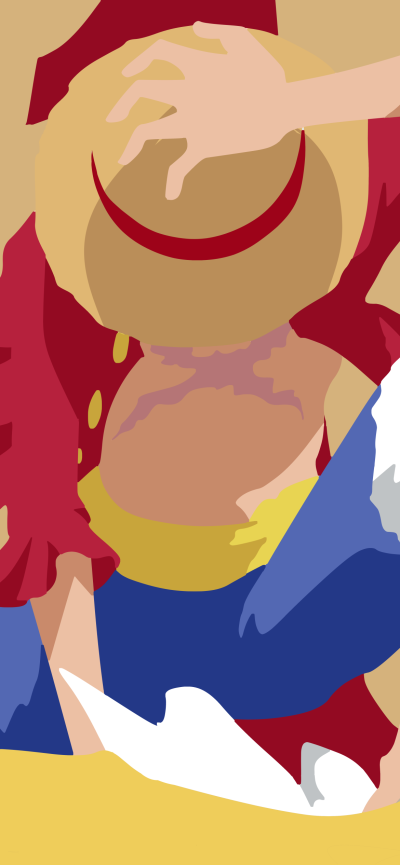 Anime One Piece, Monkey D. Luffy, Minimalist, 1170x2532