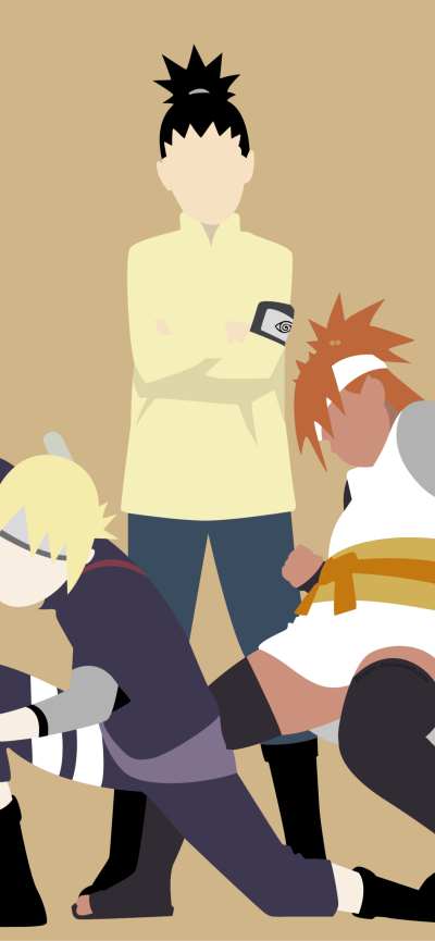 Anime Boruto, Inojin Yamanaka, Chōchō Akimichi, Shikadai Nara, 1170x2532