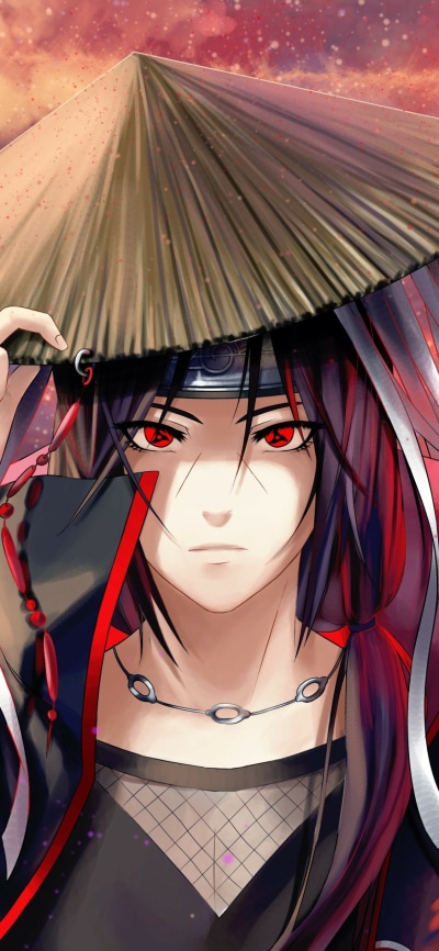 Anime Naruto, Sharingan (Naruto), Itachi Uchiha, Mangekyō Sharingan, 1125x2436
