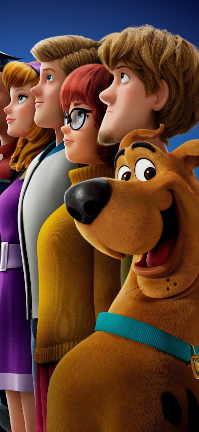 Movie Scoob!, Daphne Blake, Scooby-Doo, Velma Dinkley, Shaggy Rogers, Fred Jones, 1125x2436