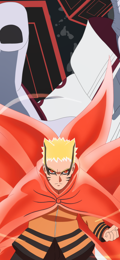 Anime Boruto, Baryon Mode (Naruto), Naruto Uzumaki, 1125x2436