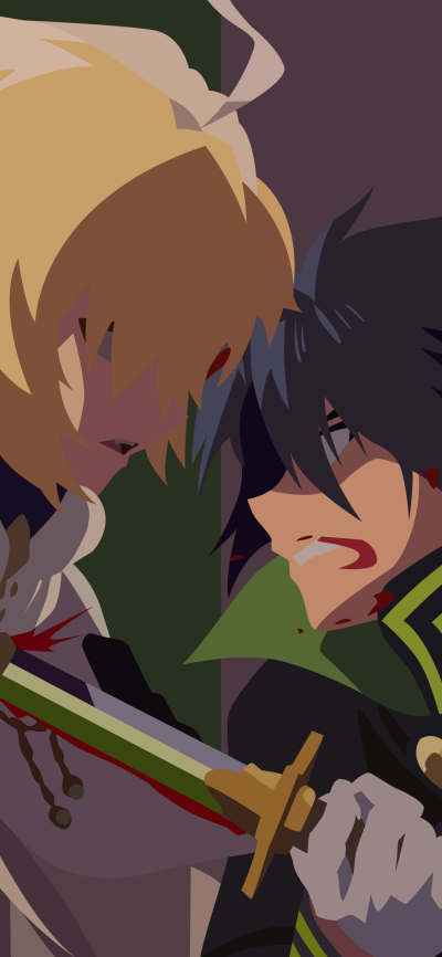 Anime Seraph of the End, Yūichirō Hyakuya, Minimalist, Mikaela Hyakuya, 1125x2436