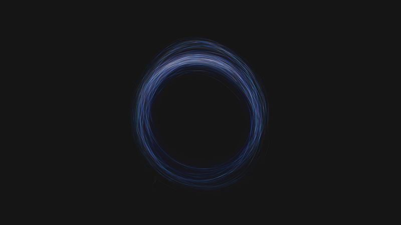 circle, shape, dark, 4k