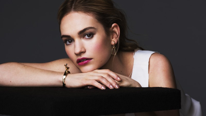 Lily James, 4K, photo