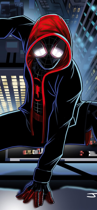 Comics Spider-Man, Miles Morales, Spider-Man: Into The Spider-Verse, 1125x2436