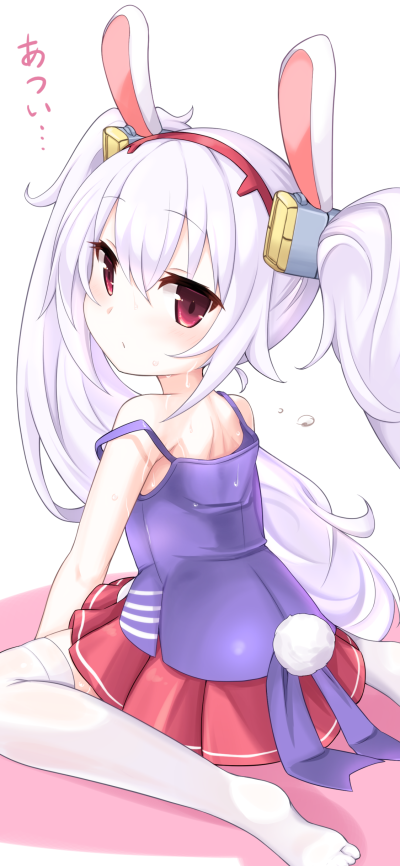 Anime Azur Lane, White Hair, Laffey (Azur Lane), Red Eyes, Animal Ears, 1125x2436