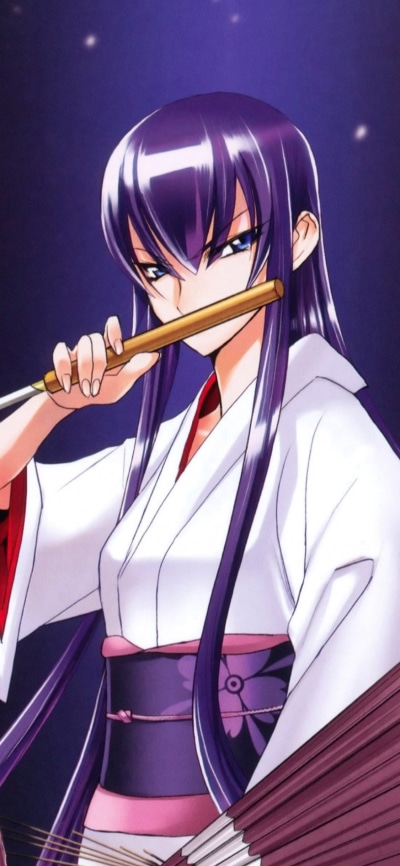 Anime Highschool Of The Dead, Saeko Busujima, 1125x2436