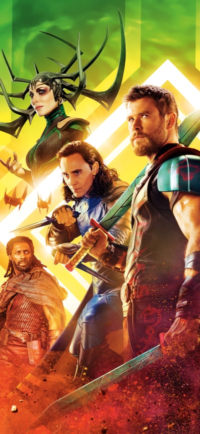 Movie Thor: Ragnarok, Idris Elba, Chris Hemsworth, Heimdall (Marvel Comics), Cate Blanchett, Hela (Marvel Comics), 1125x2436