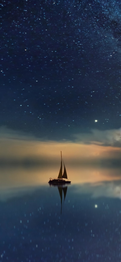 Fantasy Ocean, Sailboat, 1125x2436