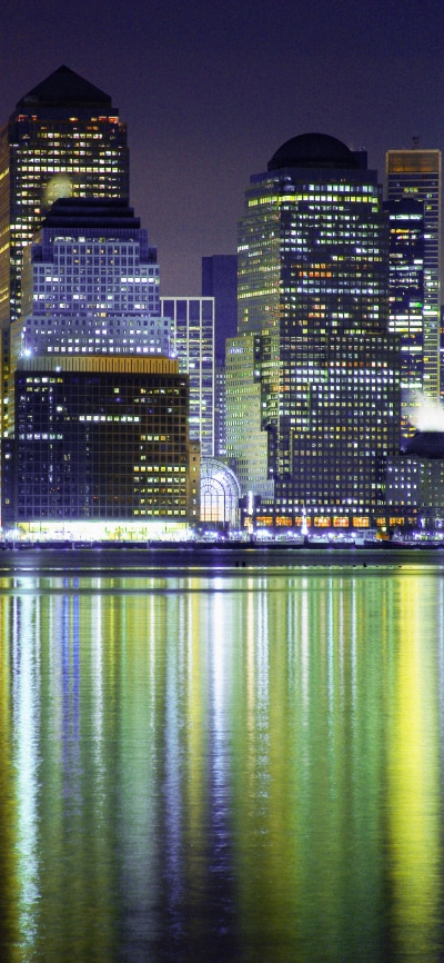 Man Made Manhattan, City, Light, Reflection, 1125x2436