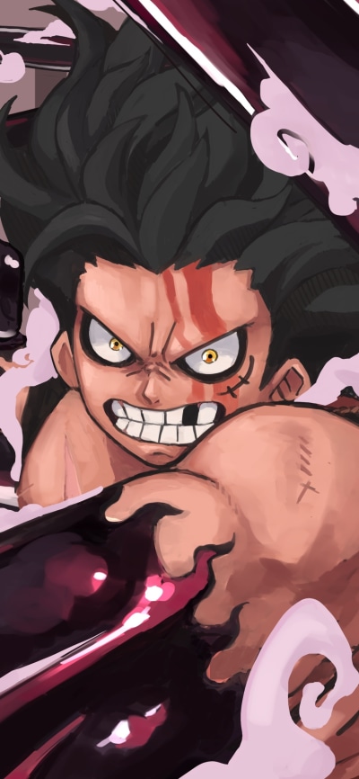 Anime One Piece, Gear Fourth, Monkey D. Luffy, 1125x2436