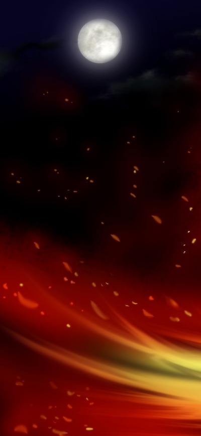Anime Touhou, Fujiwara No Mokou, 1125x2436
