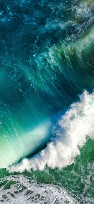 Earth Ocean, Sea, Aerial, Wave, 1125x2436
