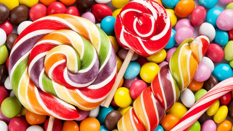 colorful, 4k, candy, abstract