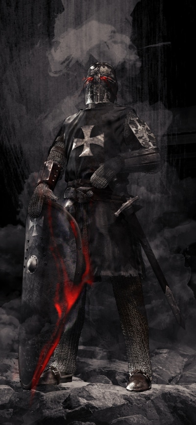 Fantasy Knight, Shield, Sword, 1125x2436