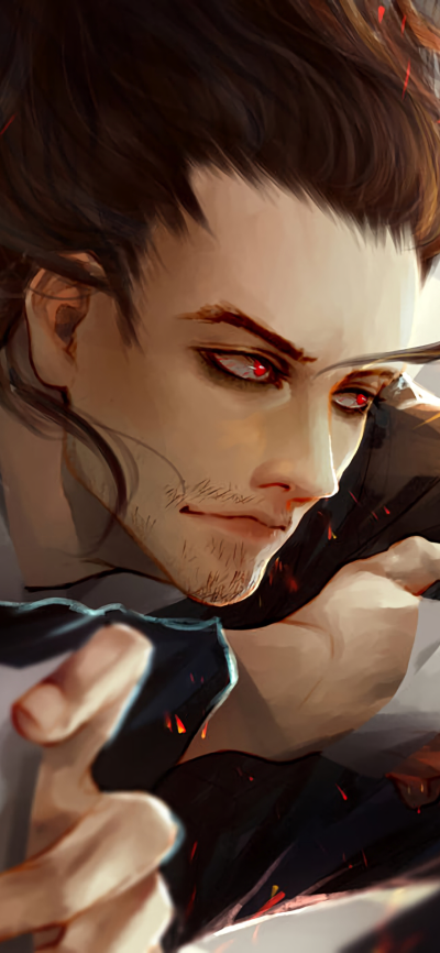 Anime My Hero Academia, Shouta Aizawa, Red Eyes, Brown Hair, 1125x2436