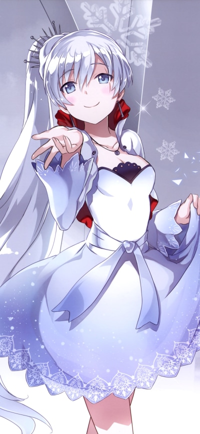 Anime RWBY, Weiss Schnee, 1125x2436