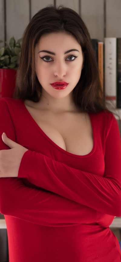 Women Model, Brunette, Lipstick, 1125x2436