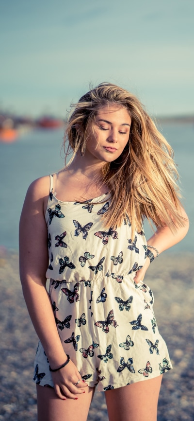 Women Model, Mood, Blonde, Dress, Depth Of Field, 1125x2436