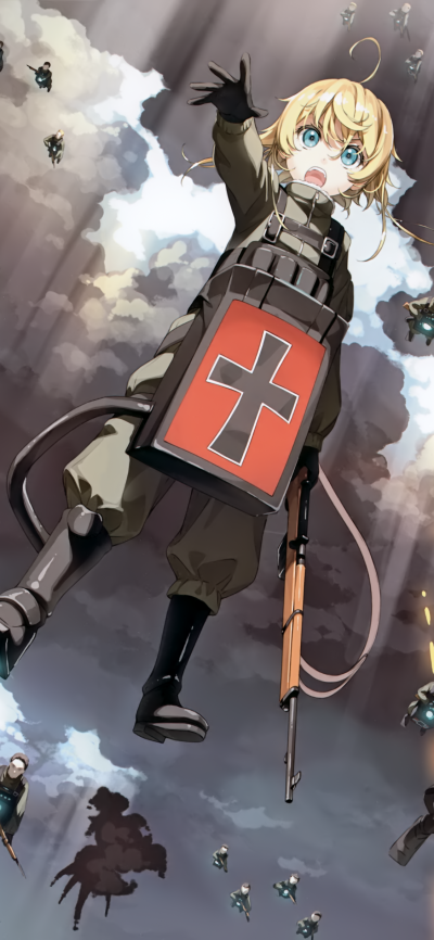 Anime Youjo Senki, Tanya Degurechaff, 1125x2436