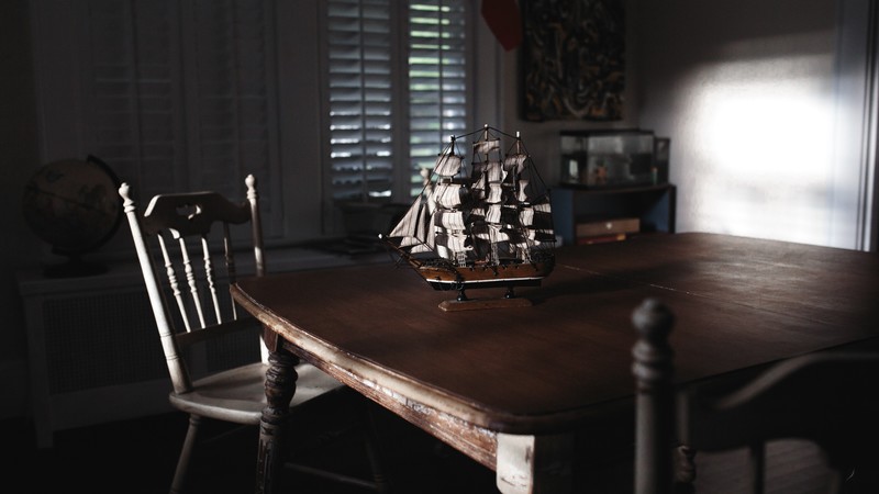 abstract, 4k, room, sailing ship