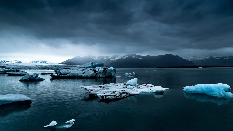 Sea, winter, 4k, ice