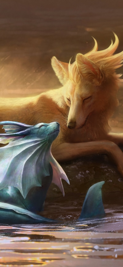 Anime Pokémon, Ninetales (Pokémon), Vaporeon (Pokémon), 1125x2436