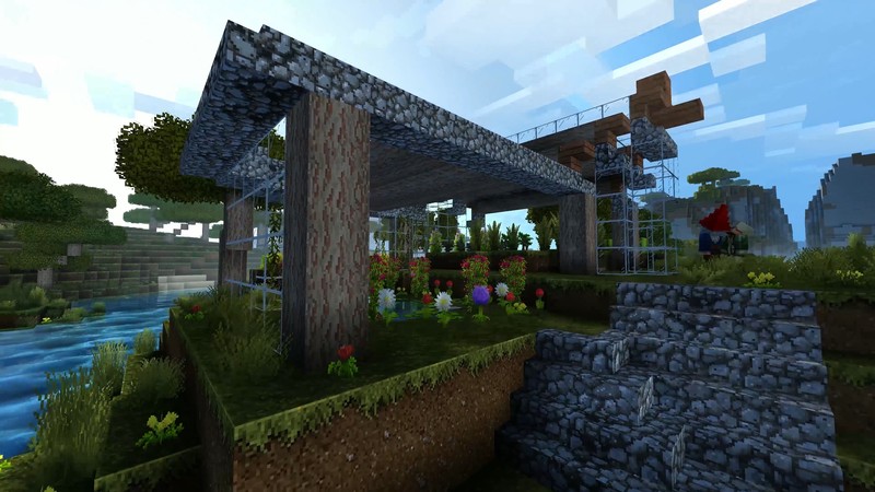 Minecraft 4k edition, E3 2017, xBox One X, screenshot