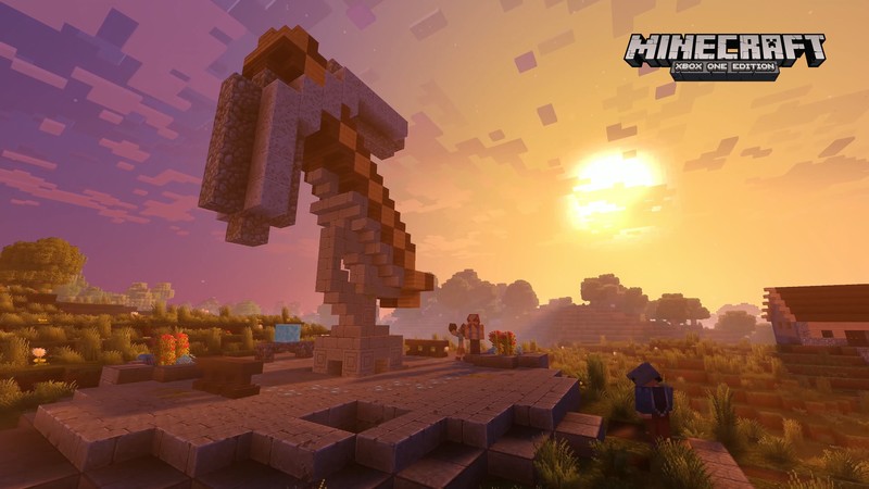 Minecraft 4k edition, E3 2017, xBox One X, screenshot