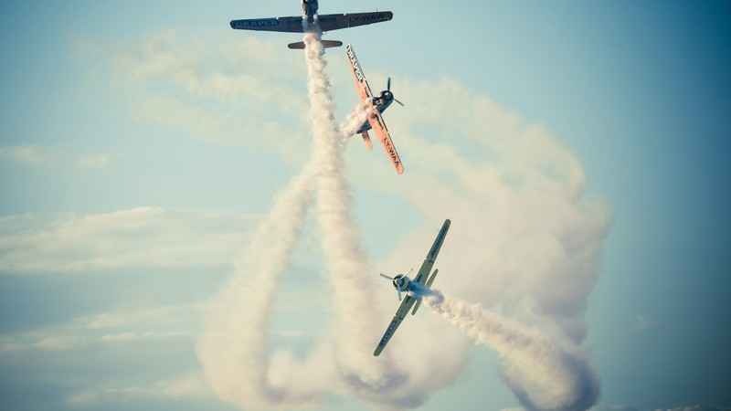 Bucharest airshow, 4k, 2015 Sony World Photography Awards, sky, clouds, planes