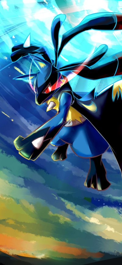Anime Pokémon, Lucario (Pokémon), 1125x2436