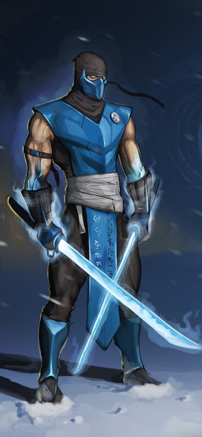 Video Game Mortal Kombat, Warrior, Sub-Zero (Mortal Kombat), Sword, 1125x2436