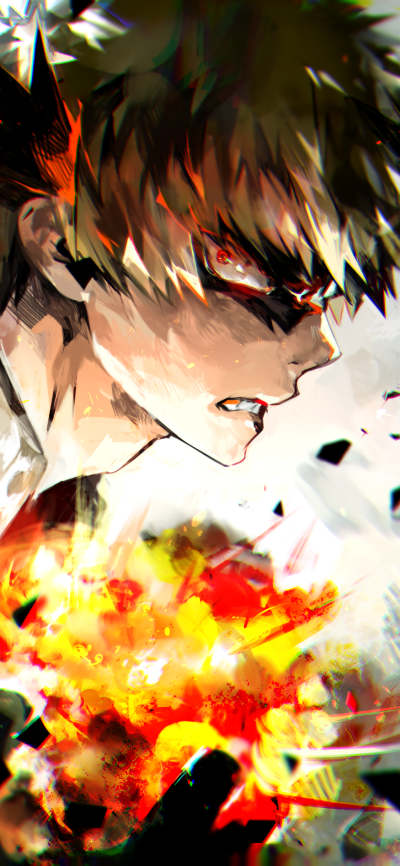 Anime My Hero Academia, Katsuki Bakugou, 1125x2436