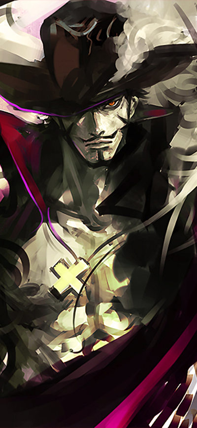 Anime One Piece, Dracule Mihawk, 1125x2436