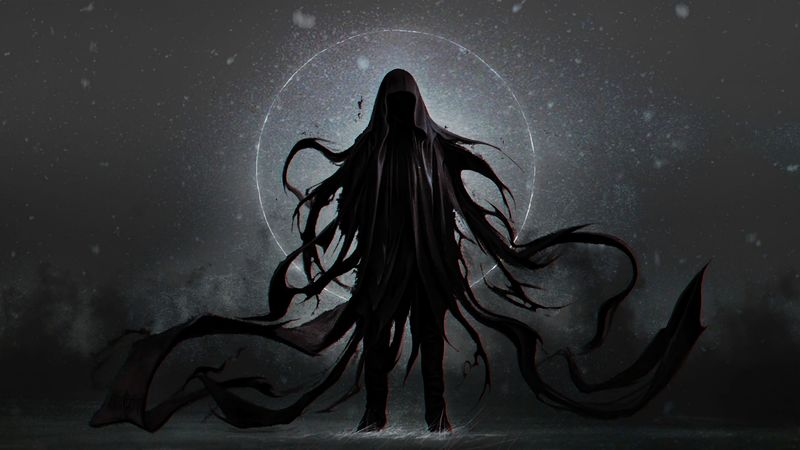 demon, cloak, hood, gloomy, 4k