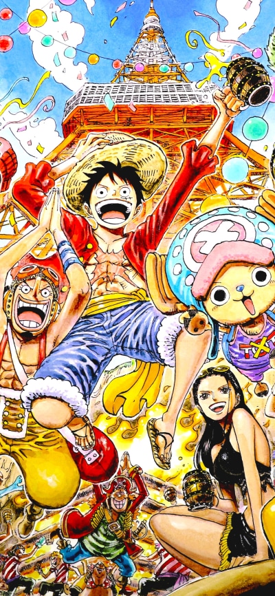 Anime One Piece, Nico Robin, Monkey D. Luffy, Tony Tony Chopper, 1125x2436