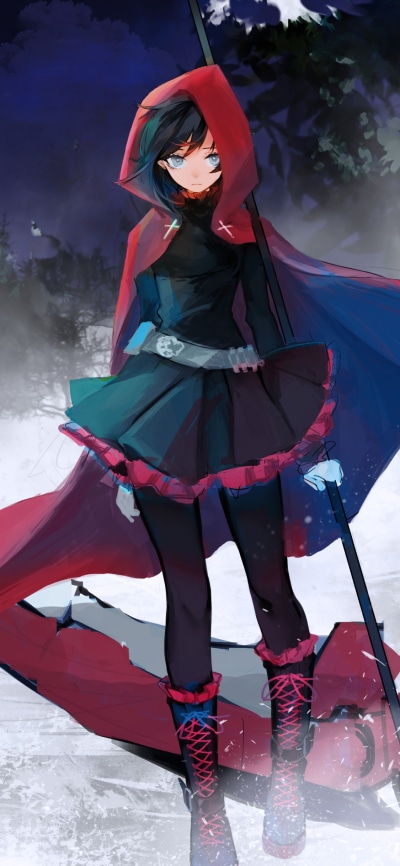 Anime RWBY, Ruby Rose (RWBY), 1125x2436
