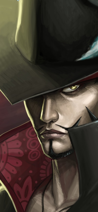 Anime One Piece, Dracule Mihawk, 1125x2436