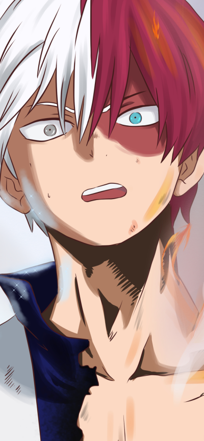 Anime My Hero Academia, Shoto Todoroki, 1125x2436