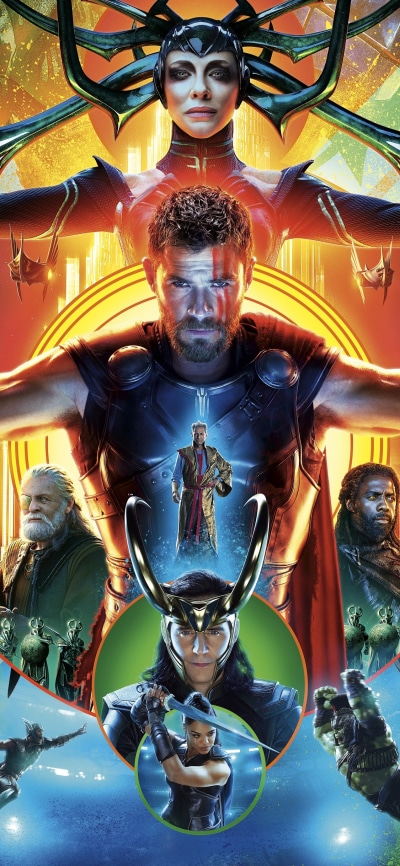 Movie Thor: Ragnarok, Chris Hemsworth, Cate Blanchett, Heimdall (Marvel Comics), Grandmaster (Marvel Comics), Anthony Hopkins, 1125x2436