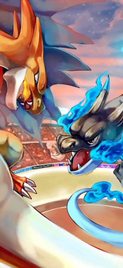 Anime Pokémon, Mega Charizard Y (Pokémon), Mega Charizard X (Pokémon), Charizard (Pokémon), 1125x2436