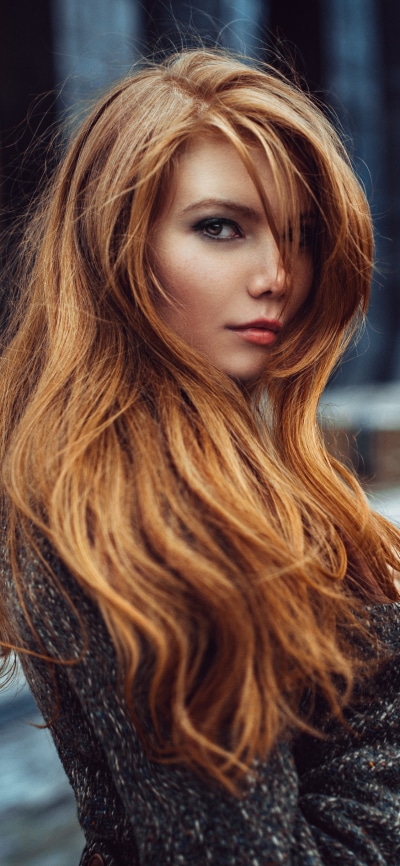 Women Model, Redhead, 1125x2436