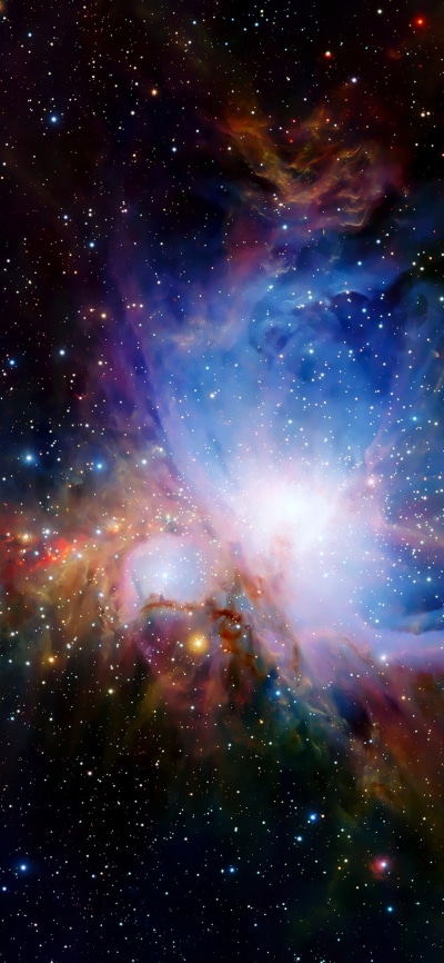 Sci Fi Nebula, Space, Stars, Orion Nebula, 1125x2436
