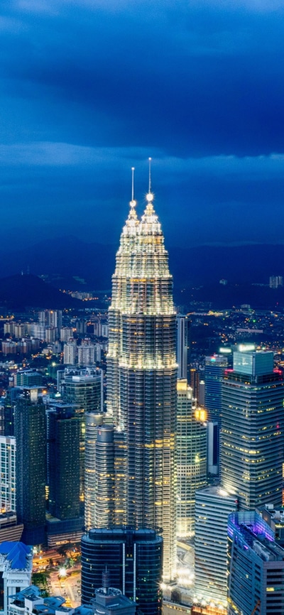 Man Made Kuala Lumpur, Malaysia, City, Light, Architecture, Building, 1125x2436