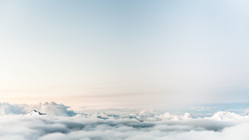 Alps, 4k, peak, clouds, sky