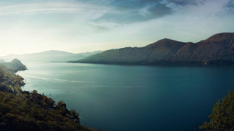 Sea, 4k, mountains, clouds