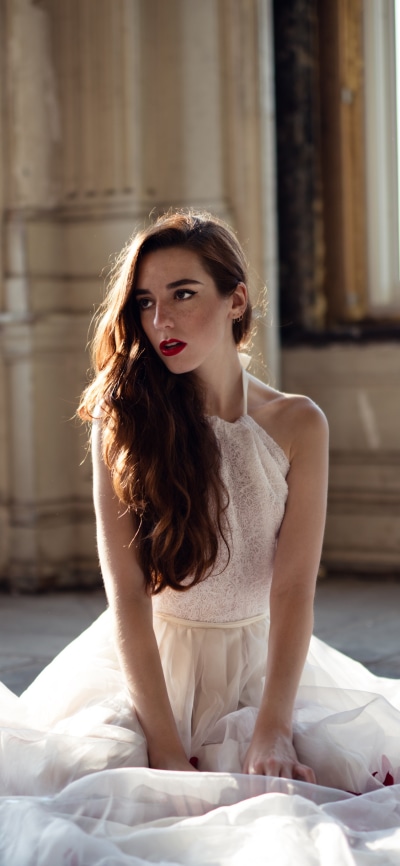 Women Model, Brown Eyes, Lipstick, Brunette, Freckles, Dress, 1125x2436