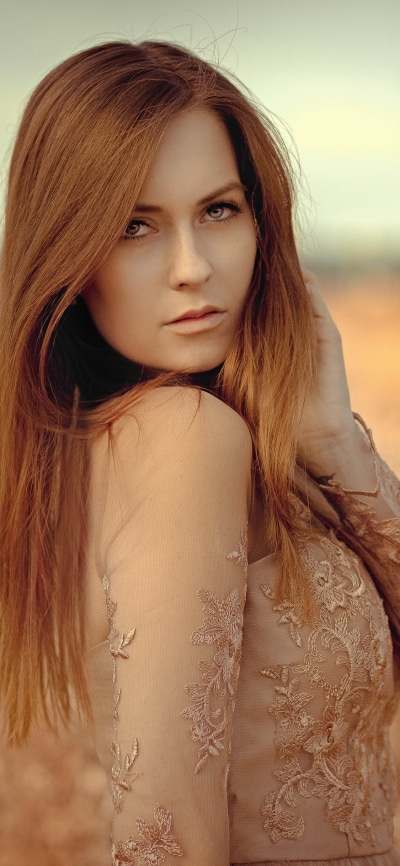 Women Model, Redhead, Outdoor, 1125x2436