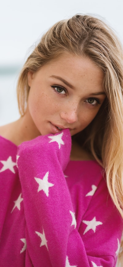 Women Model, Green Eyes, Blonde, Freckles, 1125x2436